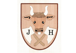 Intarsie Zunftwappen Fleischer